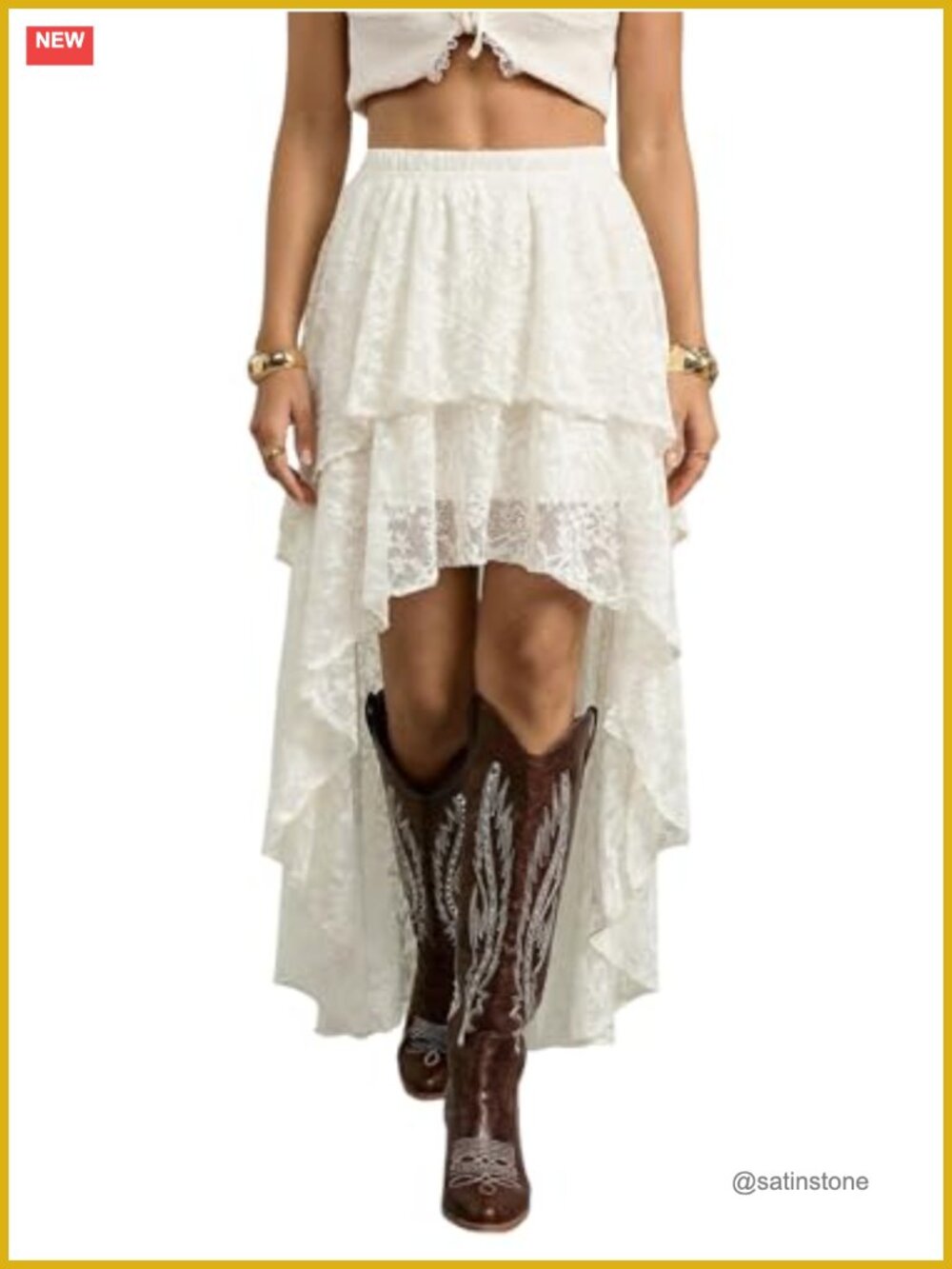 Women's Maxi Skirt Lace Ruffle Asymmetrical High Low Summer Y2K Rave